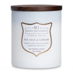 Colonial Candle Duftkerze Mi Ww White Sea Salt &inger - Soja Wachs Mischung - Weiß - 425g