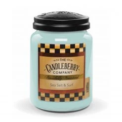 Candleberry Duftkerze Sea Salt & Surf - Veredeltes Paraffin - Blau - 570g