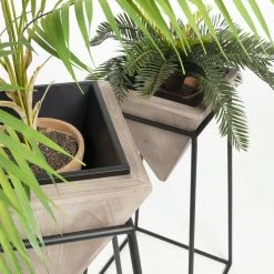 Twentyfour Pflanzkübel Stared (2-teilig) - Tanne / Stahl - Natur / Schwarz -Günstiges Deko Geschäft 1000276140 210625 13505300024 MOOD DETAILS P000000001000276140 mood