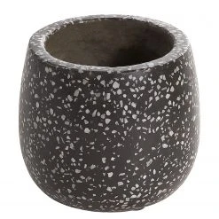 Twentyfour Pflanzkübel Braydon II - Terrazzo - Schwarz
