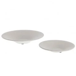 Twentyfour Topfuntersetzer Naimi (2-teilig) - Zement - Weiß