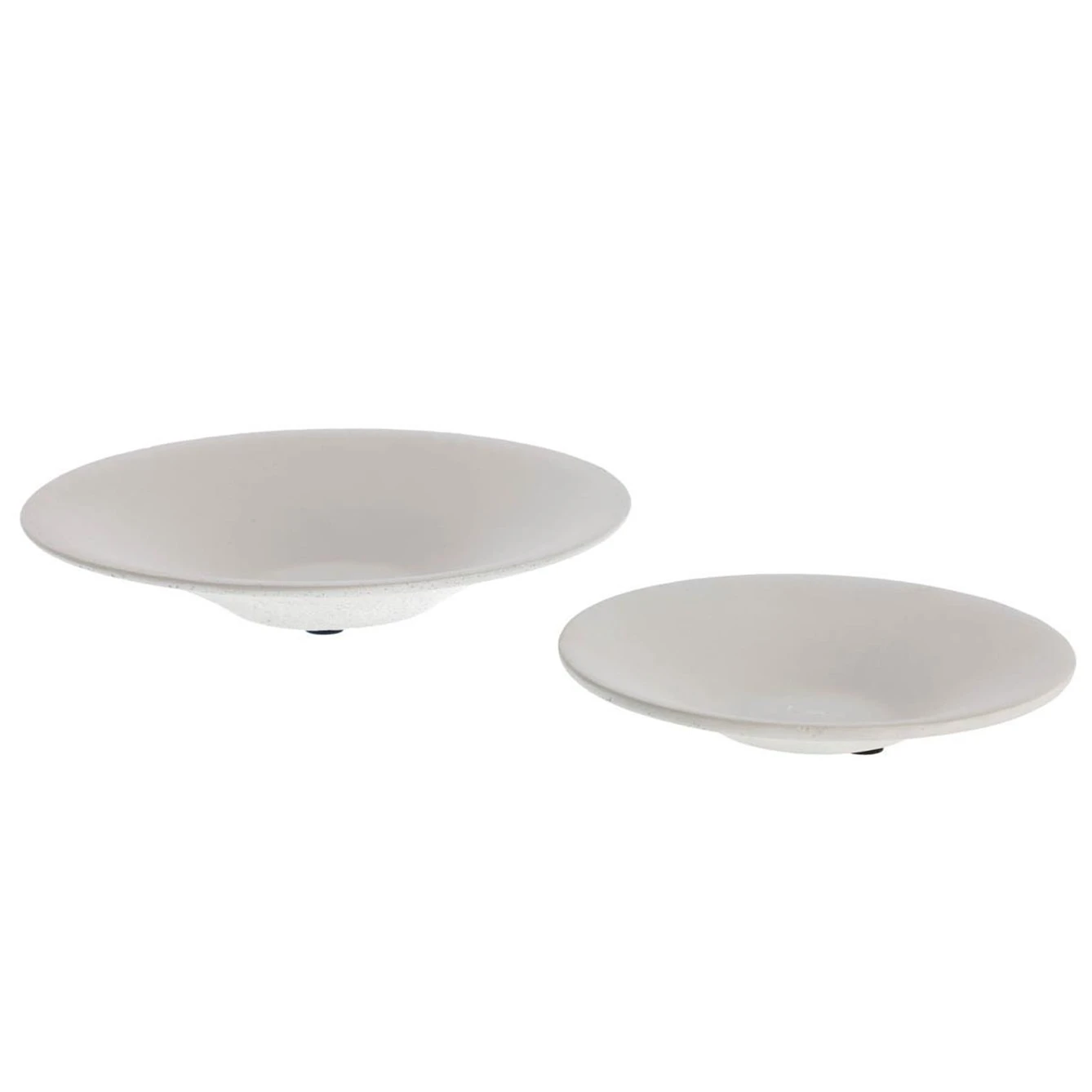 Twentyfour Topfuntersetzer Naimi (2-teilig) - Zement - Weiß 3 Twentyfour Topfuntersetzer Naimi (2-teilig) - Zement - Weiß