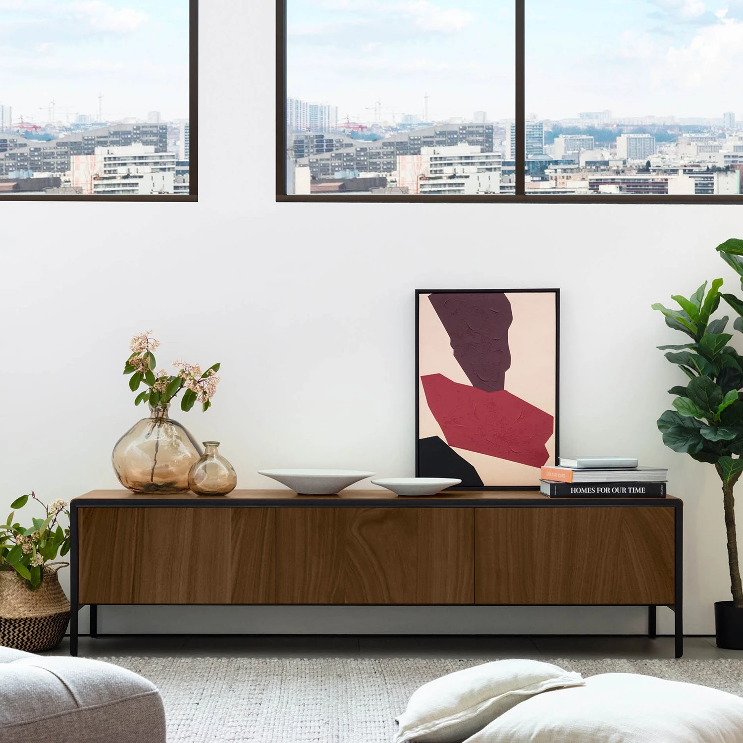 Twentyfour Topfuntersetzer Naimi (2-teilig) - Zement - Weiß 5 Twentyfour Topfuntersetzer Naimi (2-teilig) - Zement - Weiß – Bild 3