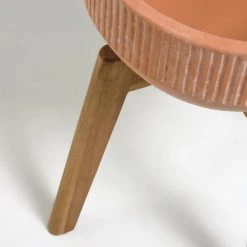 Twentyfour Pflanzkübel Subject - Terracotta / Acacia - Kupfer -Günstiges Deko Geschäft 1000276234 210625 13522300423 DETAILS P000000001000276234