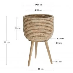 Twentyfour Pflanzkübel Colomba - Seegras / Wasserhyazinthe - Natur -Günstiges Deko Geschäft 1000276240 210625 13522600451 SKETCH DETAILS P000000001000276240 sketch