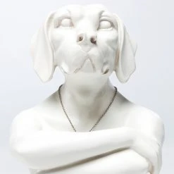 Kare Design Deko Figur Gangster Dog Cream - Weiß - Metall / Stein -Günstiges Deko Geschäft 1000277504 210707 09455300011 DETAILS P000000001000277504