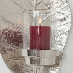 Kare Design Windlicht Leaf - Silber - Glas / Metall - Silber -Günstiges Deko Geschäft 1000277508 210707 09463700053 DETAILS P000000001000277508