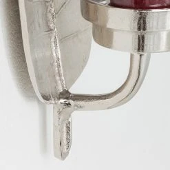 Kare Design Windlicht Leaf - Silber - Glas / Metall - Silber -Günstiges Deko Geschäft 1000277508 210707 09465300068 DETAILS P000000001000277508