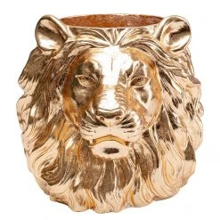 Kare Design Deko Übertopf Lion I - Gold - Kunststoff -Günstiges Deko Geschäft 1000277549 210707 09483200161 DETAILS P000000001000277549