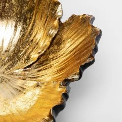 Kare Design Deko Schale Flower Bloom - Schwarz / Gold - Stein - Ø 20 cm - Schwarz / Gold -Günstiges Deko Geschäft 1000277566 210707 09504800293 DETAILS P000000001000277566