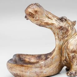 Kare Design Deko Figur Hungry Hippo - Braun - Stein -Günstiges Deko Geschäft 1000277581 210707 09522200384 DETAILS P000000001000277581