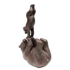 Kare Design Deko Objekt Artistic Bears Handstand - Braun - Stein -Günstiges Deko Geschäft 1000277591 210707 09533400455 DETAILS P000000001000277591
