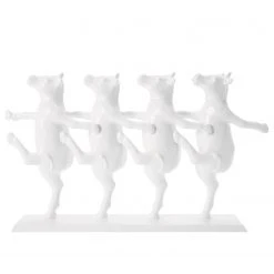 Kare Design Deko Figur Dancing Cows - Weiß - Stein