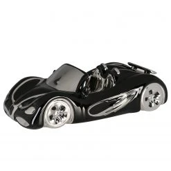 GILDE Dekoobjekt Auto Cabrio - Keramik - Schwarz / Silber