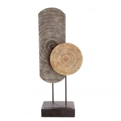 GILDE Dekoobjekt Carve I - Kunstharz - Braun