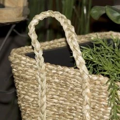 Flechtwaren Müller Pflanzgefäß Manapad - Pflanzenblatt - Braun - 39 x 33 cm -Günstiges Deko Geschäft 1000283414 210831 12452400137 MOOD DETAILS P000000001000283414 mood