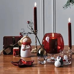 Leonardo Engel Natale (3-teilig) - Keramik - Weiß / Rot - Höhe: 8 cm -Günstiges Deko Geschäft 1000290561 211110 075059000042 DETAILS P000000001000290561