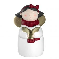 Leonardo Engel Natale - Keramik - Weiß / Rot