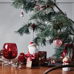 Leonardo Engel und Nikolause Natale (6-teilig) - Keramik - Weiß / Rot - Höhe: 10 cm -Günstiges Deko Geschäft 1000290572 211110 07505900052 DETAILS P000000001000290572