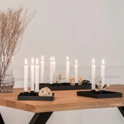 Kerzenständer Beito Tray - Black - 22cm x 3cm x 42cm -Günstiges Deko Geschäft 1000293845 210921 13082000048 MOOD DETAILS P000000001000293845 mood