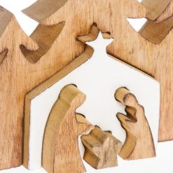 My Flair Dekoobjekt Tannenbaumpuzzle mit Krippe - Tanne - Braun -Günstiges Deko Geschäft 1000294707 210930 13532400046 DETAILS P000000001000294707