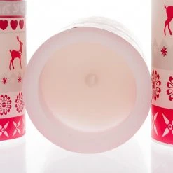 My Flair LED-Kerze Nordisch (3-teilig) - Wachs - Weiß / Rot -Günstiges Deko Geschäft 1000294730 210930 135436000134 DETAILS P000000001000294730