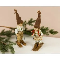 My Flair Figur Winterkinder-Skiläufer (2-teilig) - Polyresin / Polyester PVC - Beige -Günstiges Deko Geschäft 1000294737 210930 13550600133 MOOD DETAILS P000000001000294737 mood