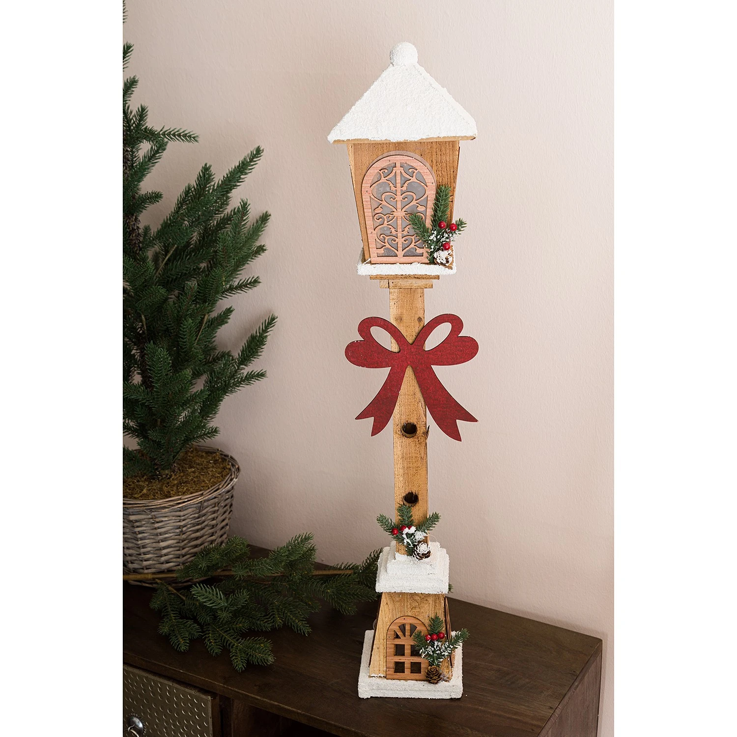 My Flair Dekoobjekt Holzlaterne III - Tanne - Braun 4 My Flair Dekoobjekt Holzlaterne III - Tanne - Braun – Bild 2