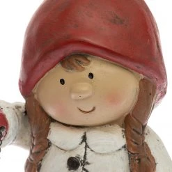 My Flair Dekofigur Winterkind mit Laterne Mädchen - Steingut - Weiß / Rot -Günstiges Deko Geschäft 1000294758 210930 13563600225 DETAILS P000000001000294758