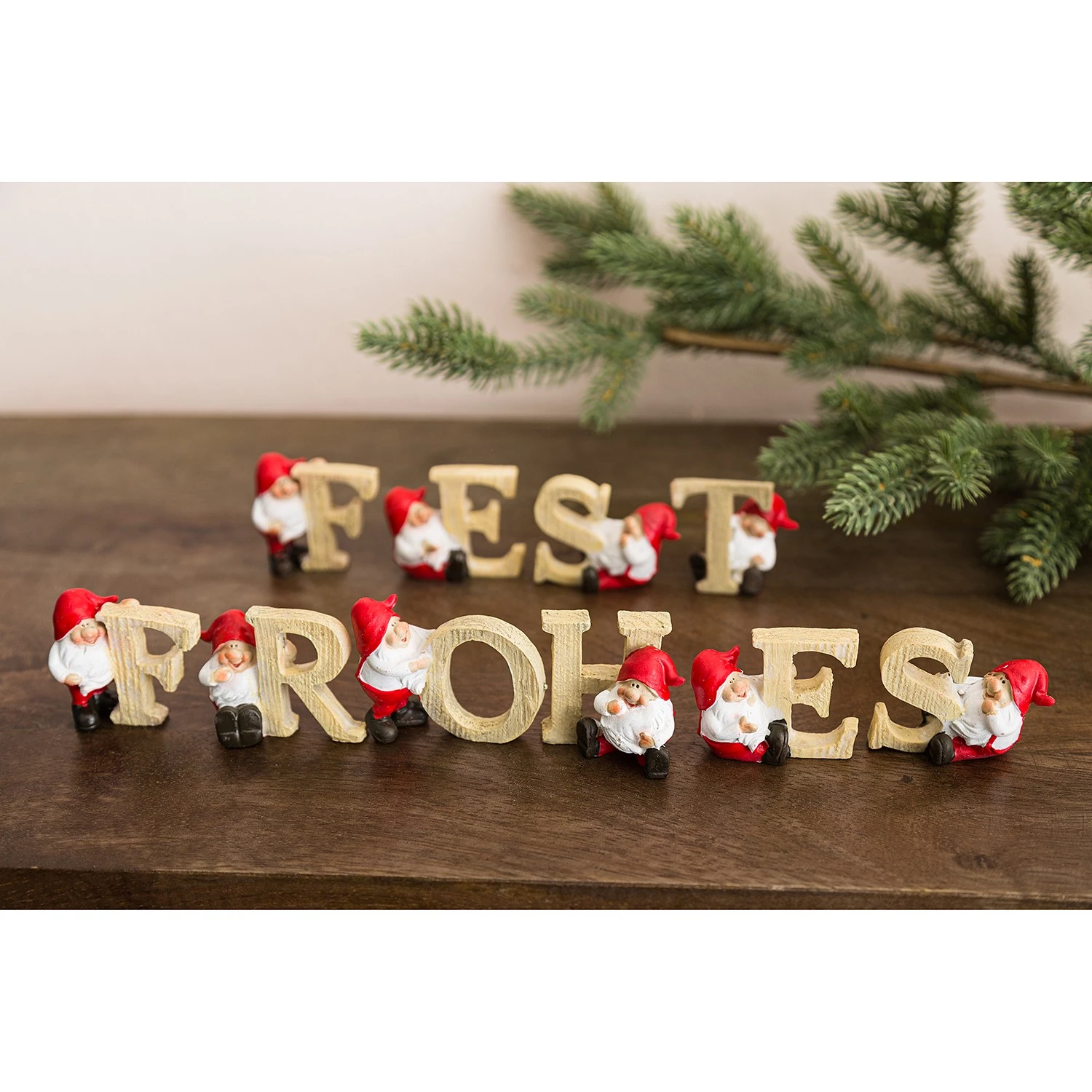 My Flair Dekoration Frohes Fest (10-tlg.) - Tanne - Mehrfarbig 4 My Flair Dekoration Frohes Fest (10-tlg.) - Tanne - Mehrfarbig – Bild 2