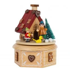 My Flair Dekoobjekt Spieluhr mit Knusperhaus - Tanne - Mehrfarbig