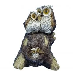 My Flair Dekofigur Eulenpaar - Polyresin - Braun