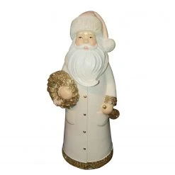 My Flair Dekofigur Weihnachtsmann I - Polyresin - Weiß