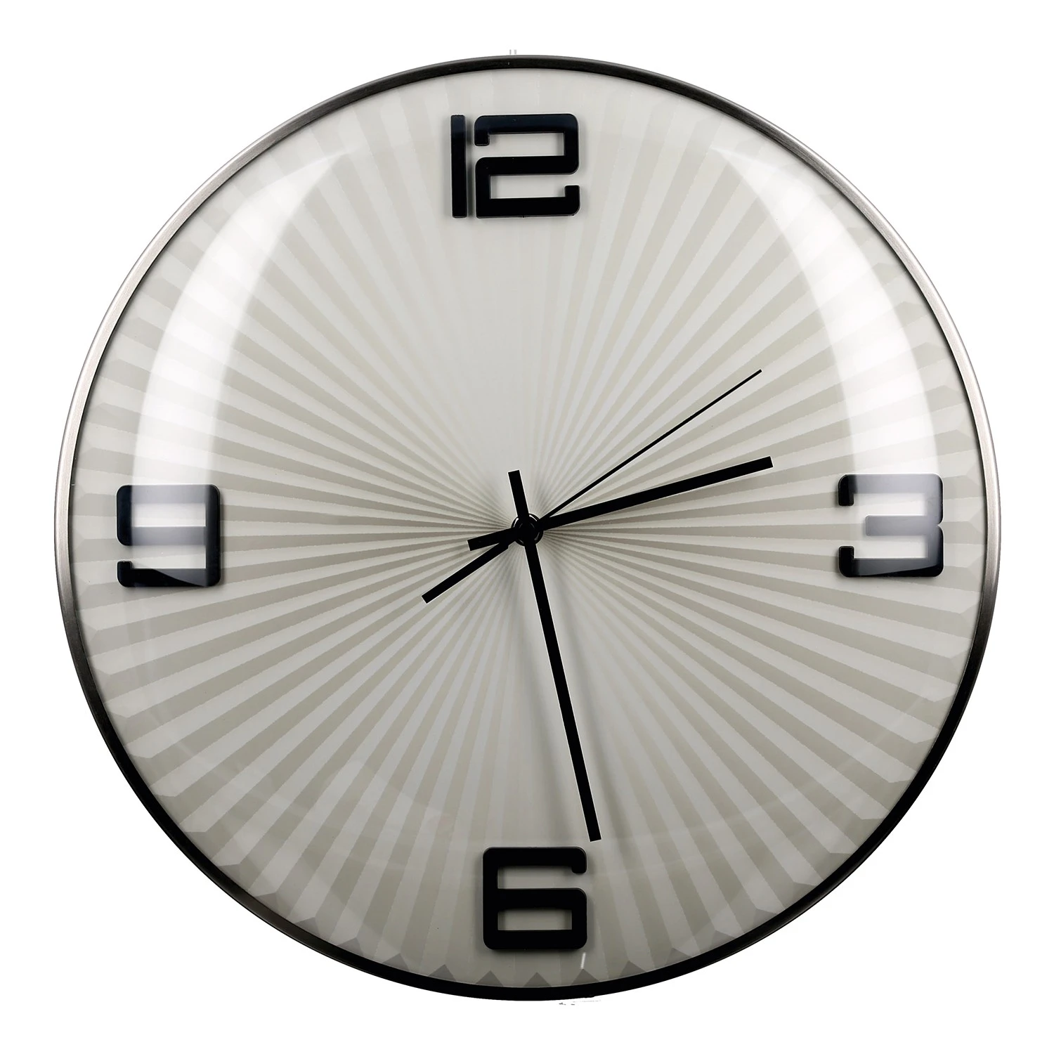 GILDE Wanduhr Ribbed - mechanisch - Silber / Schwarz 3 GILDE Wanduhr Ribbed - mechanisch - Silber / Schwarz