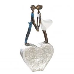 GILDE Skulptur Devotion - Kunstharz - Silber