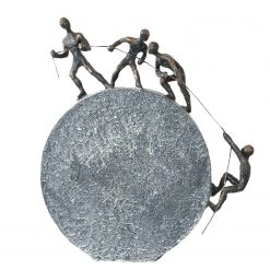 GILDE Skulptur Lifting - Kunstharz - Bronze
