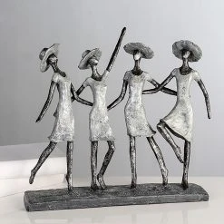 GILDE Skulptur Four Ladys - Kunstharz - Silber -Günstiges Deko Geschäft 1000296513 210930 14022600126 MOOD DETAILS P000000001000296513 mood