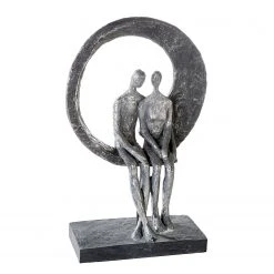 GILDE Skulptur Love Place - Kunstharz - Silber
