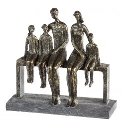 GILDE Skulptur We Are Family - Kunstharz - Bronze