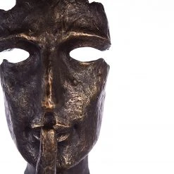 GILDE Skulptur Silence - Kunstharz - Braun / Grau -Günstiges Deko Geschäft 1000296538 210930 14022800209 DETAILS P000000001000296538