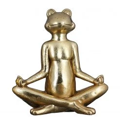 GILDE Dekofigur Yoga - Kunstharz - Gold