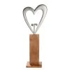 GILDE Standrelief Herzleuchter - Aluminium - Silber / Natur -Günstiges Deko Geschäft 1000296553 210930 14022900226 IMAGE P000000001000296553