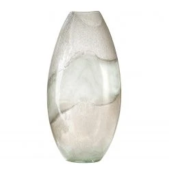 GILDE Vase Canoso - Farbglas - Grau / Grün