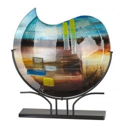 GILDE Vase Campo II - Farbglas - Mehrfarbig