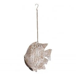 Twentyfour Windlicht Fiori - Eisen - Weiß / Beige