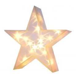 Twentyfour LED-Dekoobjekt 3D-Stern - Polyester PVC - Transparent