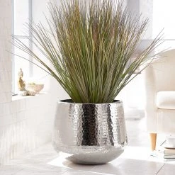 Twentyfour Übertopf Big Silver - Aluminium - Grün -Günstiges Deko Geschäft 1000309656 211118 11273100842 MOOD DETAILS P000000001000309656 mood