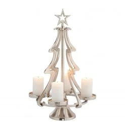 Twentyfour Kerzenhalter Weihnachtsbaum - Aluminium - Silber -Günstiges Deko Geschäft 1000309667 211118 11270400162 DETAILS P000000001000309667