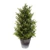 Twentyfour Kunstpflanze Tannenbäumchen Glitter - Kunststoff - Grün