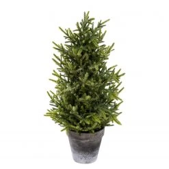 Twentyfour Kunstpflanze Tannenbäumchen Glitter - Kunststoff - Grün